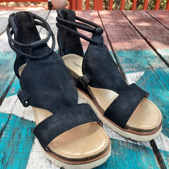 Maurices Platform Wedge Sandals Womens Size 10 Black Mercari - Picture 4 of 11